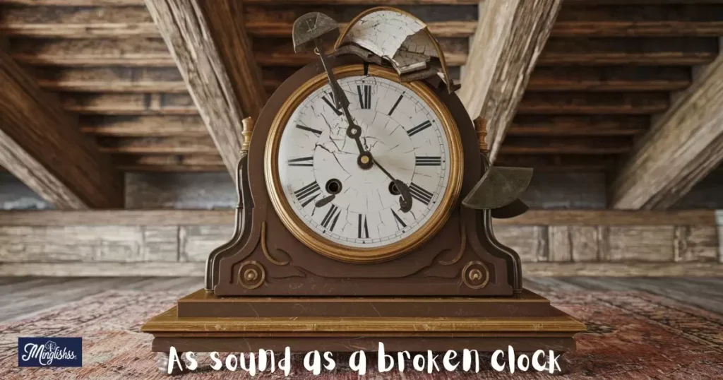  As sound as a broken clock