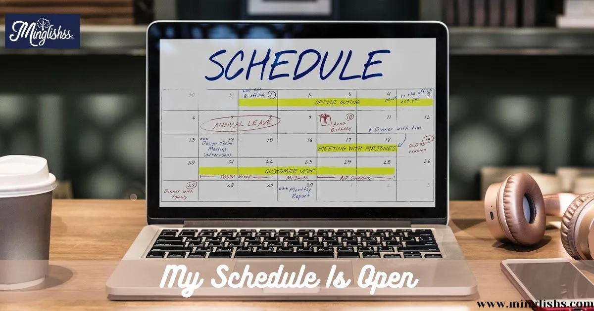 My Schedule Is Open