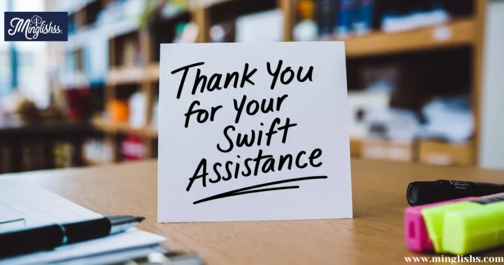 Thank You for Your Swift Assistance