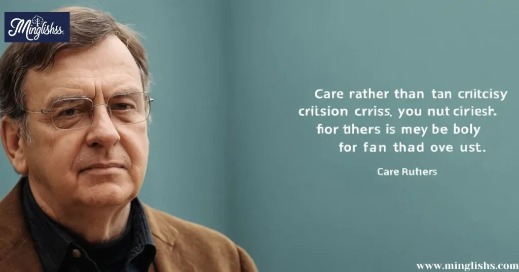 care rather than criticism